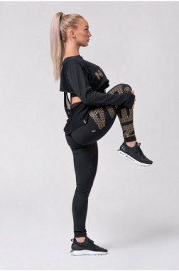 Спортивные женские леггинсы для бега Nebbia Gold Print