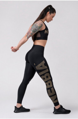 Спортивные женские леггинсы для бега Nebbia Gold Print