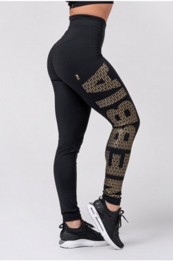 Спортивные женские леггинсы для бега Nebbia Gold Print