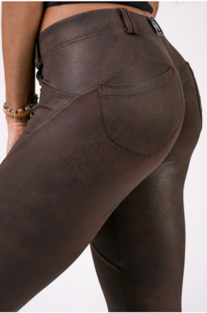 Эффектные женские леггинсы с карманами Nebbia Leather Look Bubble Butt
