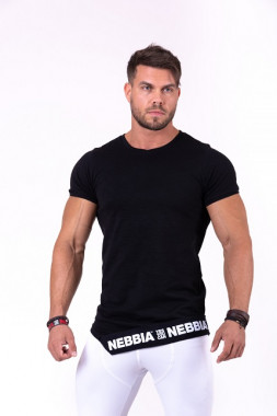 Спортивная мужская футболка с асимметрическим низом Nebbia Be Rebel T-Shirt