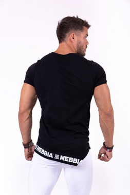 Спортивная мужская футболка с асимметрическим низом Nebbia Be Rebel T-Shirt